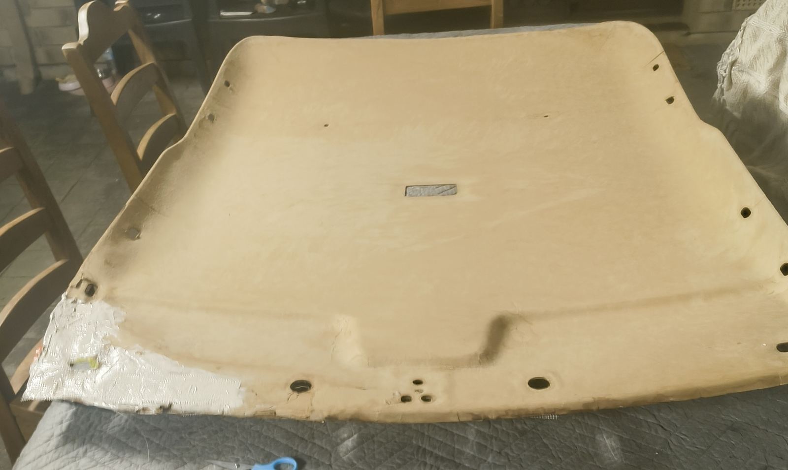 Headliner before restoration