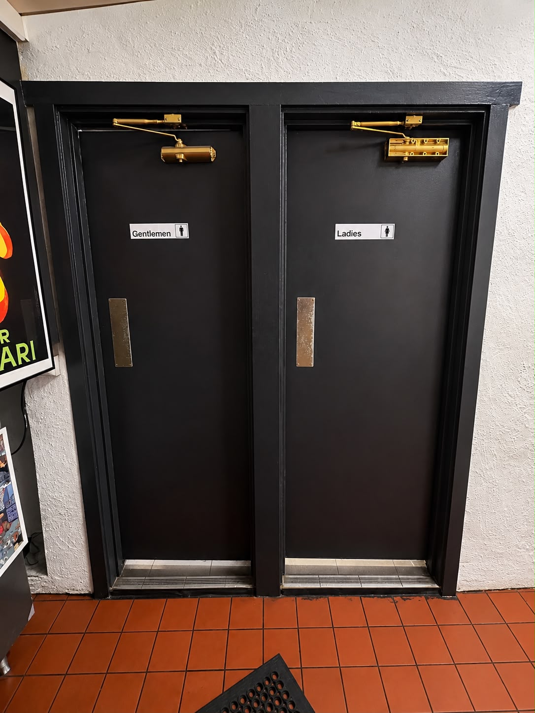 Commercial doors after painting